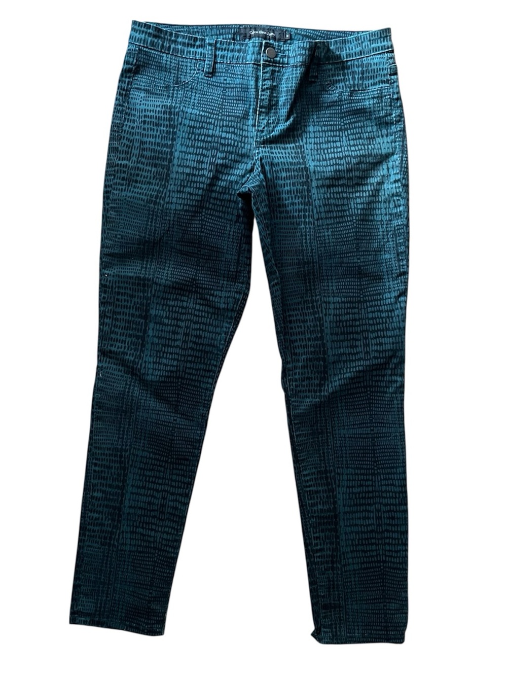 Green Calvin Klein Funky Pattern Pants
